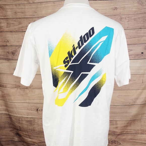 Ski-Doo Racing Ski Doo Snowmobile Logo Winter Sports T-Shirt - Size L White New! - Picture 4 of 7